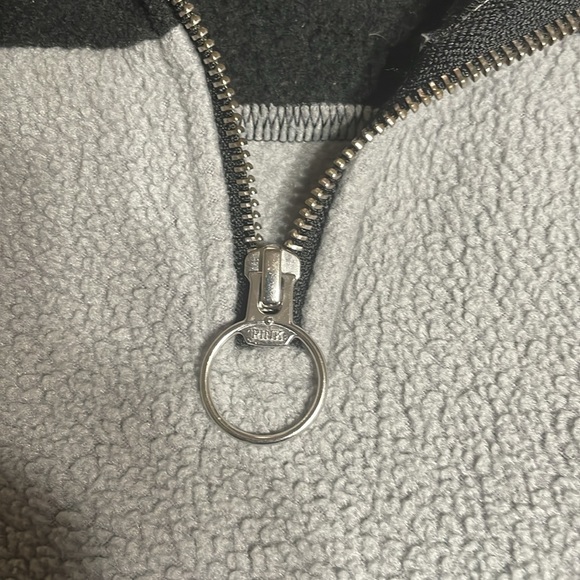 Pink by Victorias Secret 1/4 zip Sherpa pullover - Picture 4 of 8